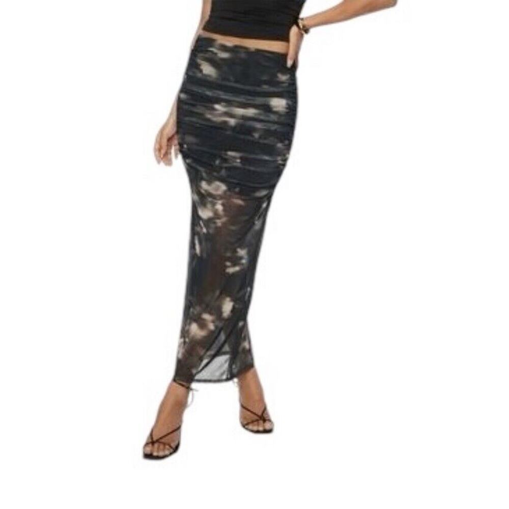 Rebecca Minkoff Sheer Floral StretchSkirt Women’s Size Large NWOT